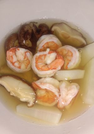 รูปของ ซุปหัวไชเท้าใส่กุ้ง | Radish soup with shrimp