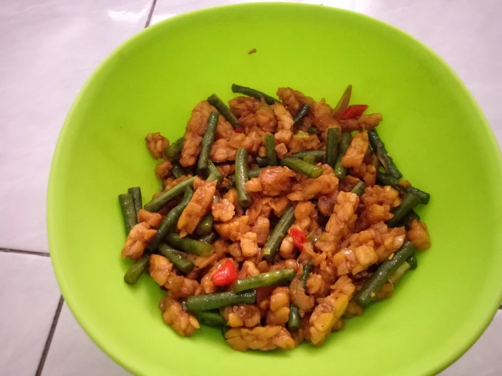 Langkah Gampang Menyiapkan Resep Tumis Tempe dan kacang panjang yang Uenak Anti Ribet, Lezat Sekali