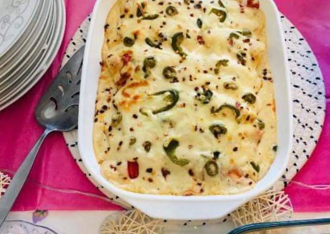 White sauce Pizza Pasta Recipe