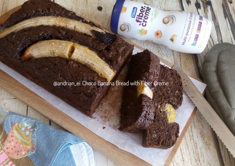 Choco Banana Bread with Fiber Creme (Tanpa Mixer)