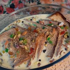 A picture of Shahi tukda.
