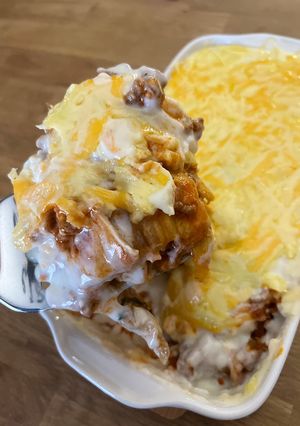 Una foto de Moussaka: Lasaña de berenjena muy fácil - Receta de batch cooking