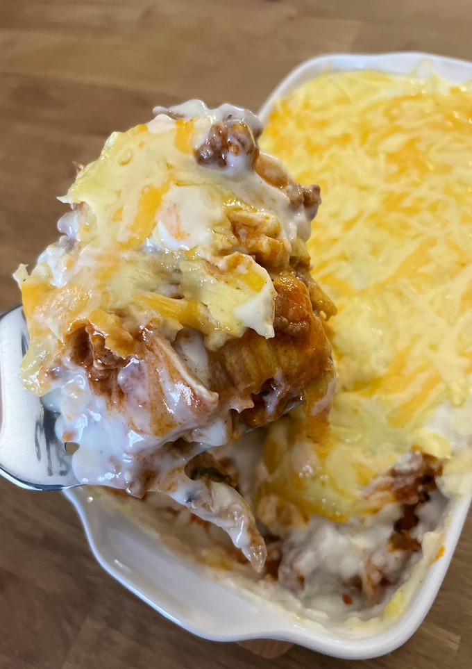 Una foto de Moussaka: Lasaña de berenjena muy fácil - Receta de batch cooking