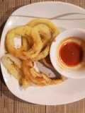Onion rings con harina pan