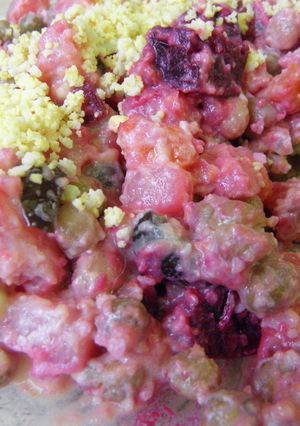 Una foto de Ensalada de melón y remolacha