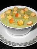 Crema de calabacín y apio nabo y lechuga