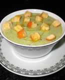 Crema de calabacín y apio nabo y lechuga