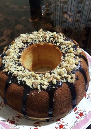 عکسی از دستور کیک وانیل و گلاب عصرانه