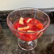 Fresas y plátanos con naranjas de sangre