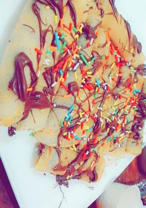 صورة لوصفة كريب خرافي ب ٥ مكونات 😍