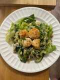 Steamed Scallops with greens