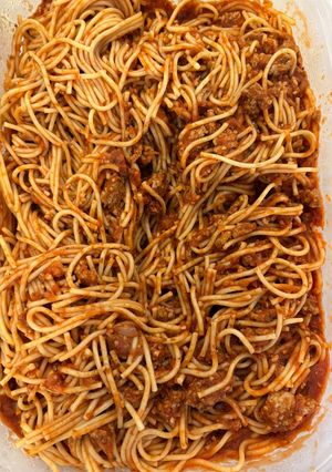 A picture of Turkey Spaghetti.