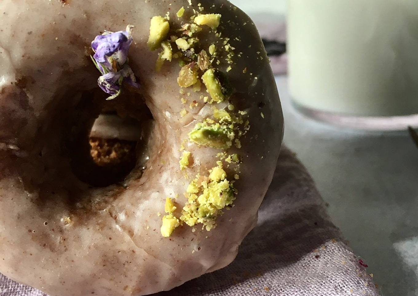 Vegan and glutenfree chai baked doughnuts