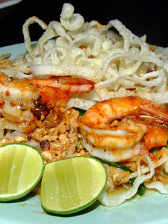 A picture of Crispy Korat Rice Noodle Pad Thai.