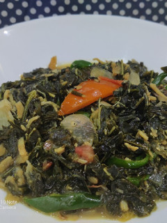 Foto resep Daun Singkong Tumis Teri Nasi