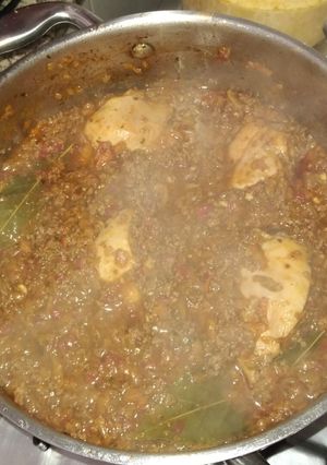 Una foto de Tuco con carne picada y pollo
