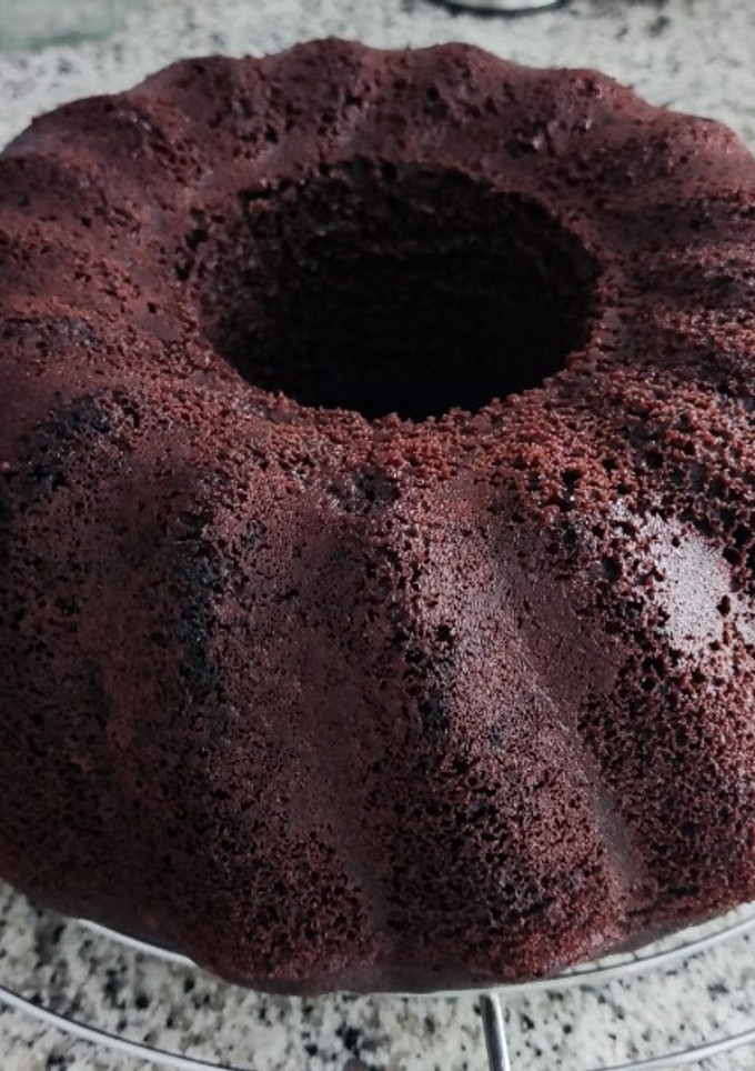 Una foto de Bizcocho de chocolate sin huevo
