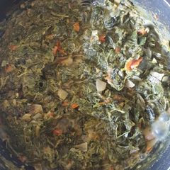 A picture of Managu in coconut milk.