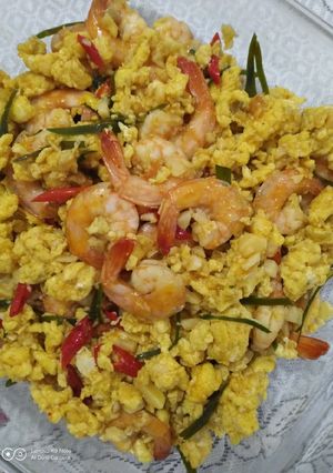Foto resep Udang Telur Daun Jeruk