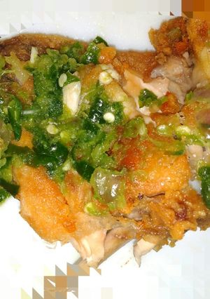 Foto resep Ayam geprek crispy cabe hijau
