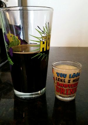 A picture of Brad's Irish car bombs.