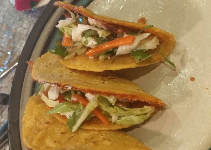 Whizzle grilled fish tacos with thug kitchen slaw