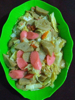 Foto resep Tumis sawi putih sosis dan baso