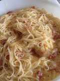 Capellini a la carbonara