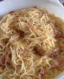 Capellini a la carbonara