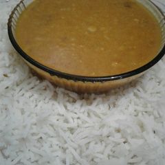 A picture of Masale wali daal & Rice.