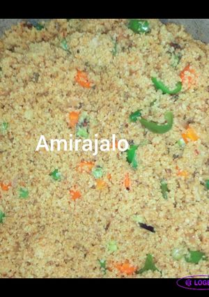 A picture of Veggie fried couscous.