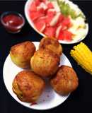 Potato corn bread vada