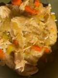 Chicken gravy over rice