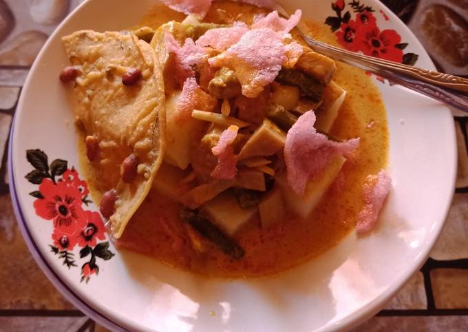 Anti Ribet, Membuat Lontong sayur nangka padang Enak Dan Mudah