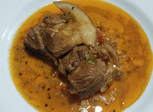 Una foto de Fracasé tradicional cubano de cerdo