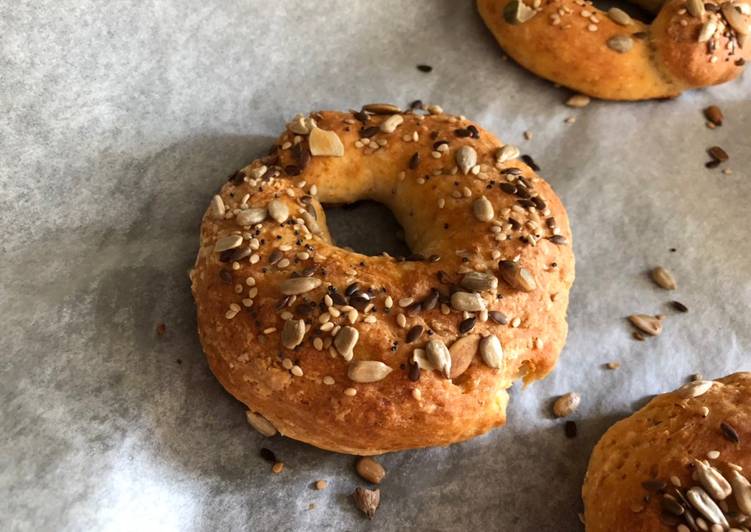 Pan de bagel súper fácil 🥯😍