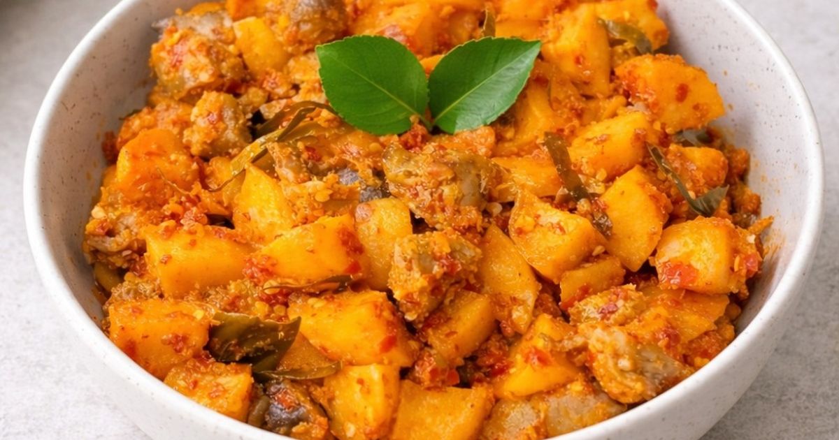 Sambal goreng kentang ati ampela daun jeruk