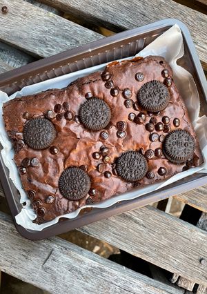 Foto resep Fudgy brownies panggang shiny crust