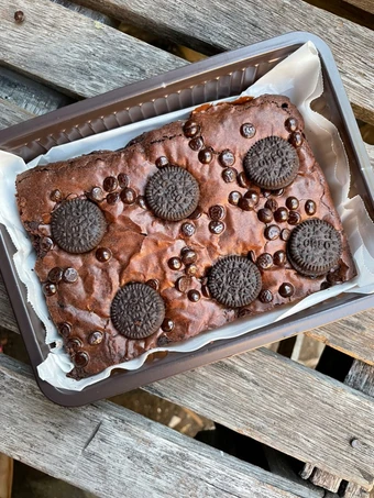 Cara Gampang Membikin Resep Fudgy brownies panggang shiny crust yang Bisa Manjain Lidah Anti Ribet, Mantap