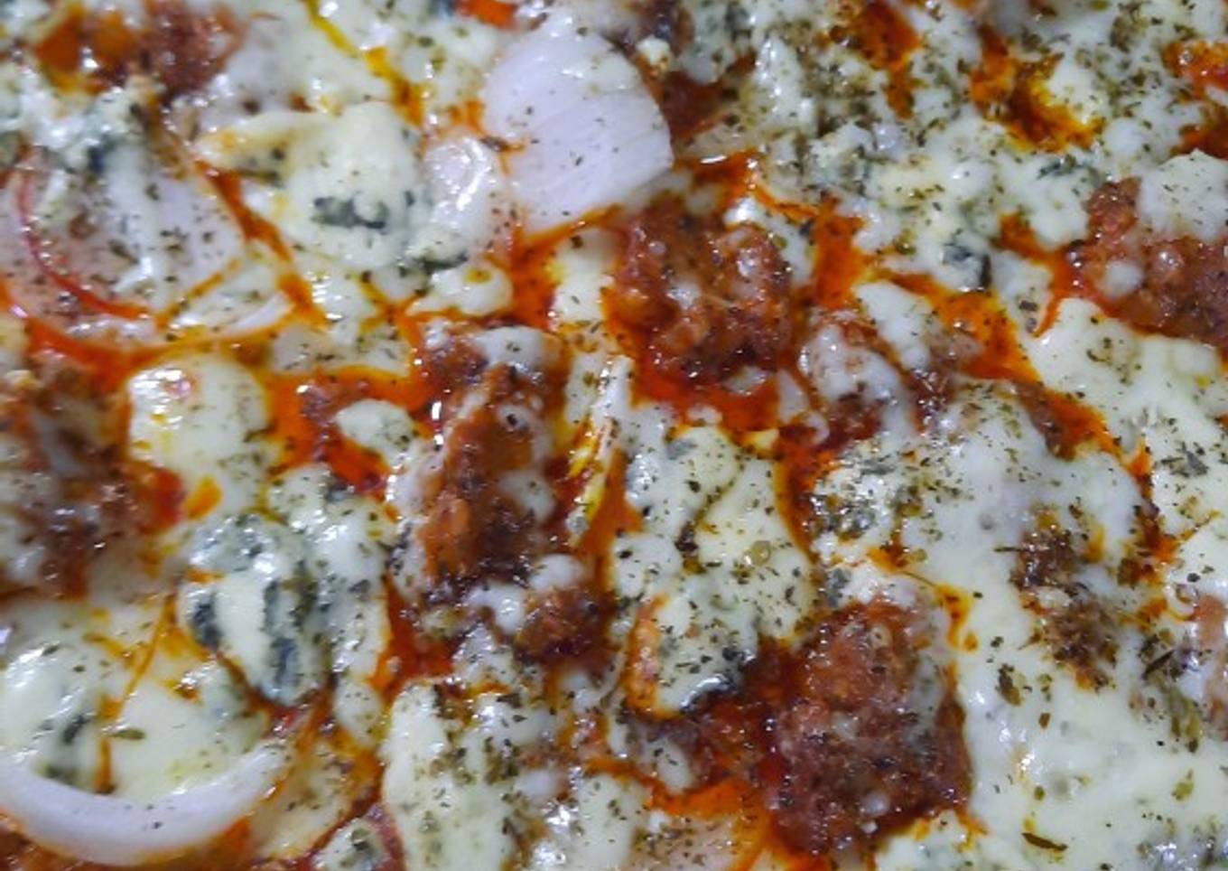 Pizza casera de picadillo