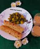 Methi Aloo Sabji, Paratha & Ginger Tea