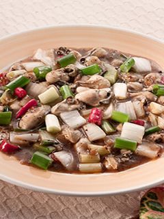 黑胡椒醬炒鮮蚵 的食譜成品照片
