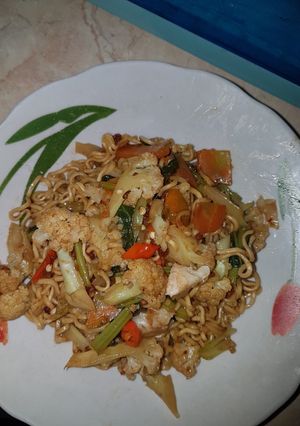 Foto resep Kreasi mie goreng sayur