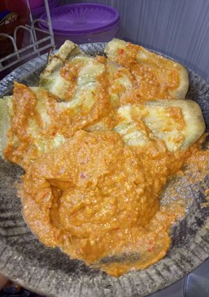 Foto resep Cobek terong sambal terasi...😋😋😋