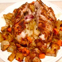 A picture of Stuffed chicken recipe. #onerecipeonetree.