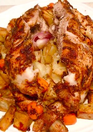 A picture of Stuffed chicken recipe. #onerecipeonetree.