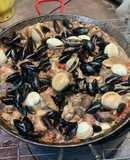 Disco de mariscos y carnes