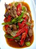 ตับไก่ผัดพริกสด