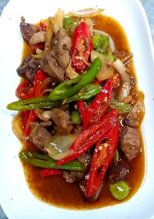 รูปของ ตับไก่ผัดพริกสด