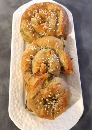 Une photo de Feuilletés feta épinards